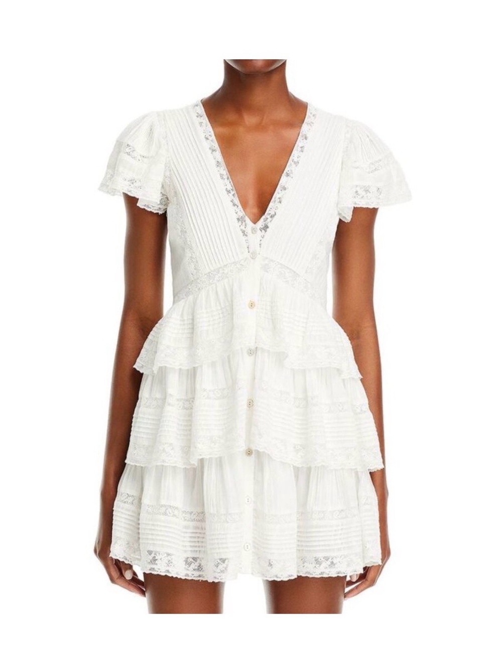 Love Shack Fancy White Mini Dress Size 0